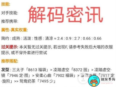 《奇迹暖暖》解码密讯高分搭配攻略