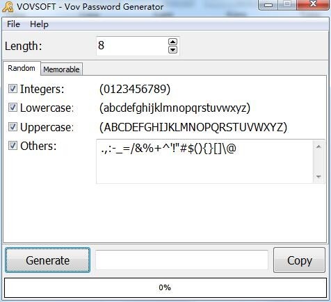 Vov Password Generator v2.0官方版