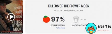 《花月杀手》口碑大跌：烂番茄新鲜度97%